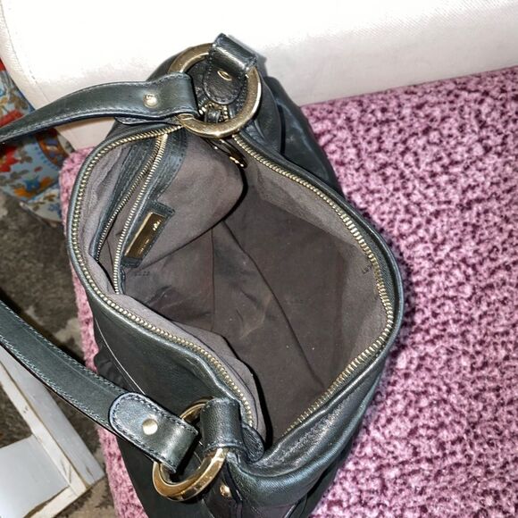 Fendi Perforated Zucca Leather Chef Tote Shoulder Bag Handbag Black - Picture 6 of 7